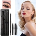 thumbnail image 4 of Eyebrow Pencil Set Eyebrow Pencil Set Long Lasting Waterproof Dual Ended Auto Tip And Spool Brush Dual Ended Eyebrow Pencil Female Refill Natural Long Lasting Waterproof, Eyebrow White, 4 of 8