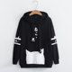 thumbnail image 1 of Pntutb Mujer Casual Manga Larga Kitty Cat Print Pocket Thin Hoodie Blusa top Bk/S Pntutb Pntutb-3819, 1 of 2