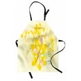 thumbnail image 1 of Country Apron Romantic White Yellow Flowers Leaves Orchids with Abstract Backdrop Image Print, Unisex Kitchen Bib Apron with Adjustable Neck for Cooking Baking Gardening, Multicolor, by Ambesonne, 1 of 3