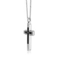 thumbnail image 2 of Stainless Steel Cross with Dia Acct on 24 Inch Round Box Chain, 2 of 4