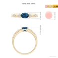 thumbnail image 6 of ANGARA Natural Oval London Blue Topaz Vintage Style Ring with Diamond in 14K Yellow Gold for Women (Size-7x5mm) | November Birthstone Jewelry for Women | London Blue Topaz Ring (Ring Size- 8.5), 6 of 11