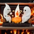 thumbnail image 6 of 2024 Ghost Campfire Flickering Nightlight, Halloween Night Lights Plug into Wall, 3D Spooky Fire Marshmallow Night Light, Ghost Pumpkin Night Light Dusk Funny Halloween Room Decorations (B-1PC), 6 of 6