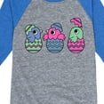 thumbnail image 3 of Instant Message - Chicks In Eggs - Toddler And Youth Raglan Graphic T-Shirt, 3 of 5