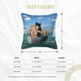 thumbnail image 4 of Bingfone Decorative Pillow Covers 16"X16" Two Brave Cats Are Floating On The Sea Iceberg Couch Pillow Cases Modern Farmhouse Covers For Couch Sofa Bed, 4 of 9