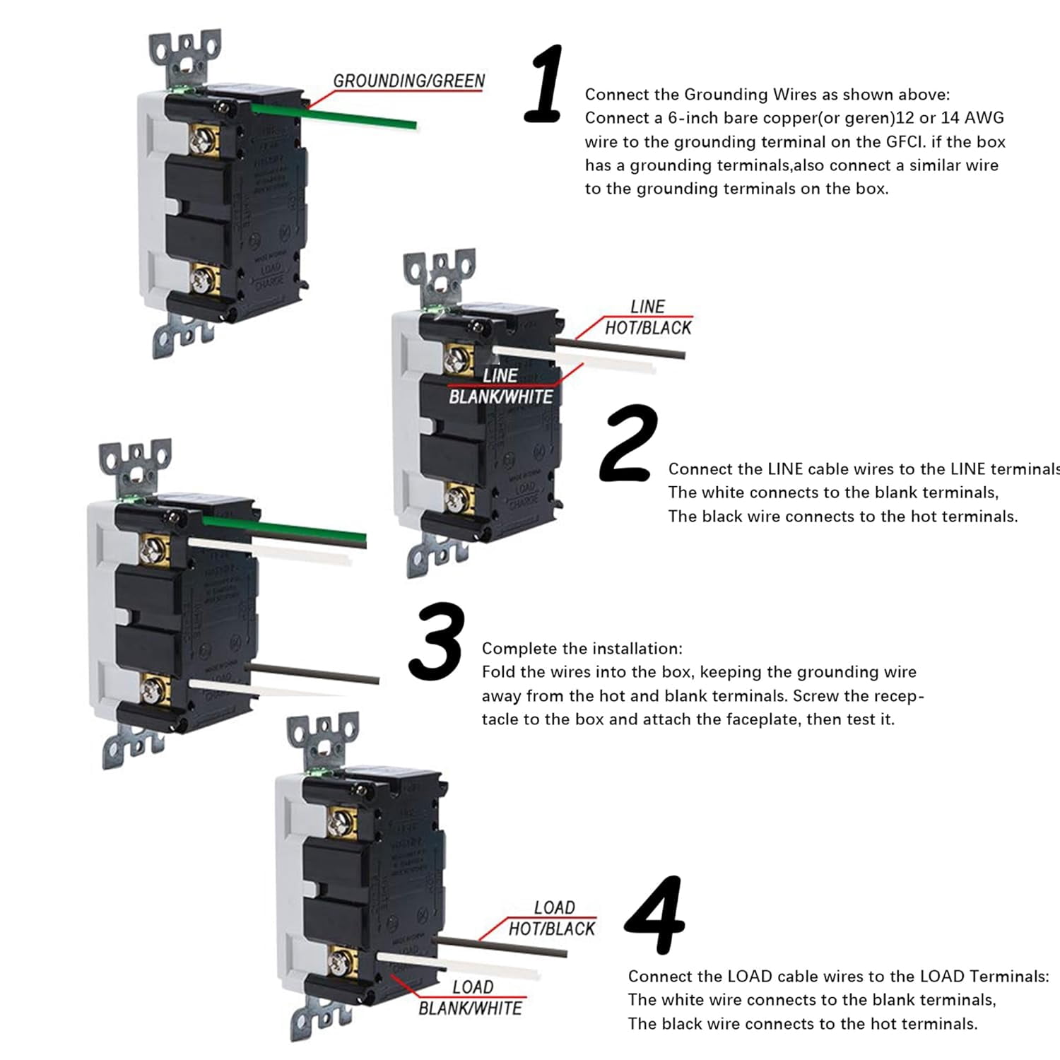 10 Pack GFCI Outlet 20Amp:125V Self-Test Receptacle,Indoor and Outdoor Outlets with LED Indicator Lights,Ground Fault Circuit Interrupter,Tamper Resistant Weather Resistant with 1 GFCI Tester