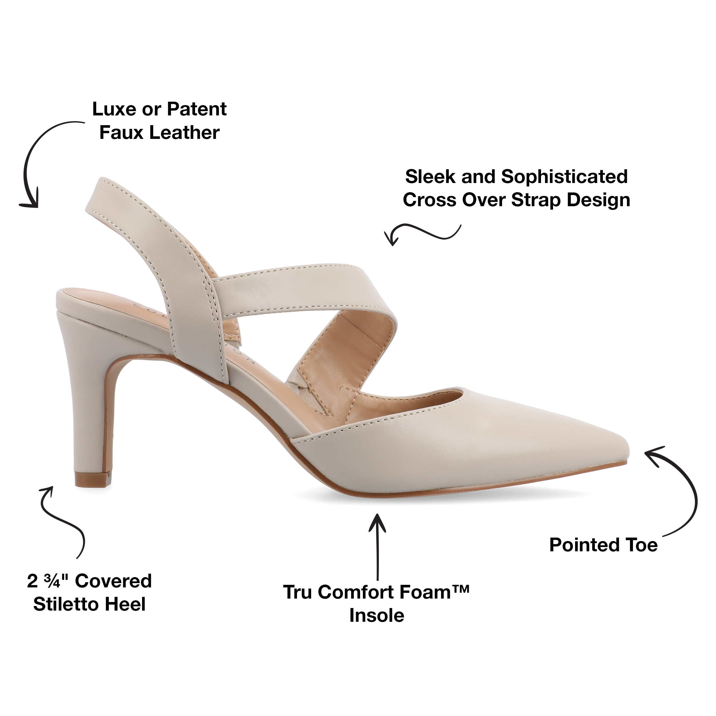 Journee Womens Scarlett Stiletto Heel Pointed Toe Pumps
