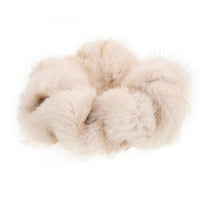 FRCOLOR Charm Velvet Elastic Hair Scrunchies Plush Hair Rope 13.50X12.00X3.50CM Beige