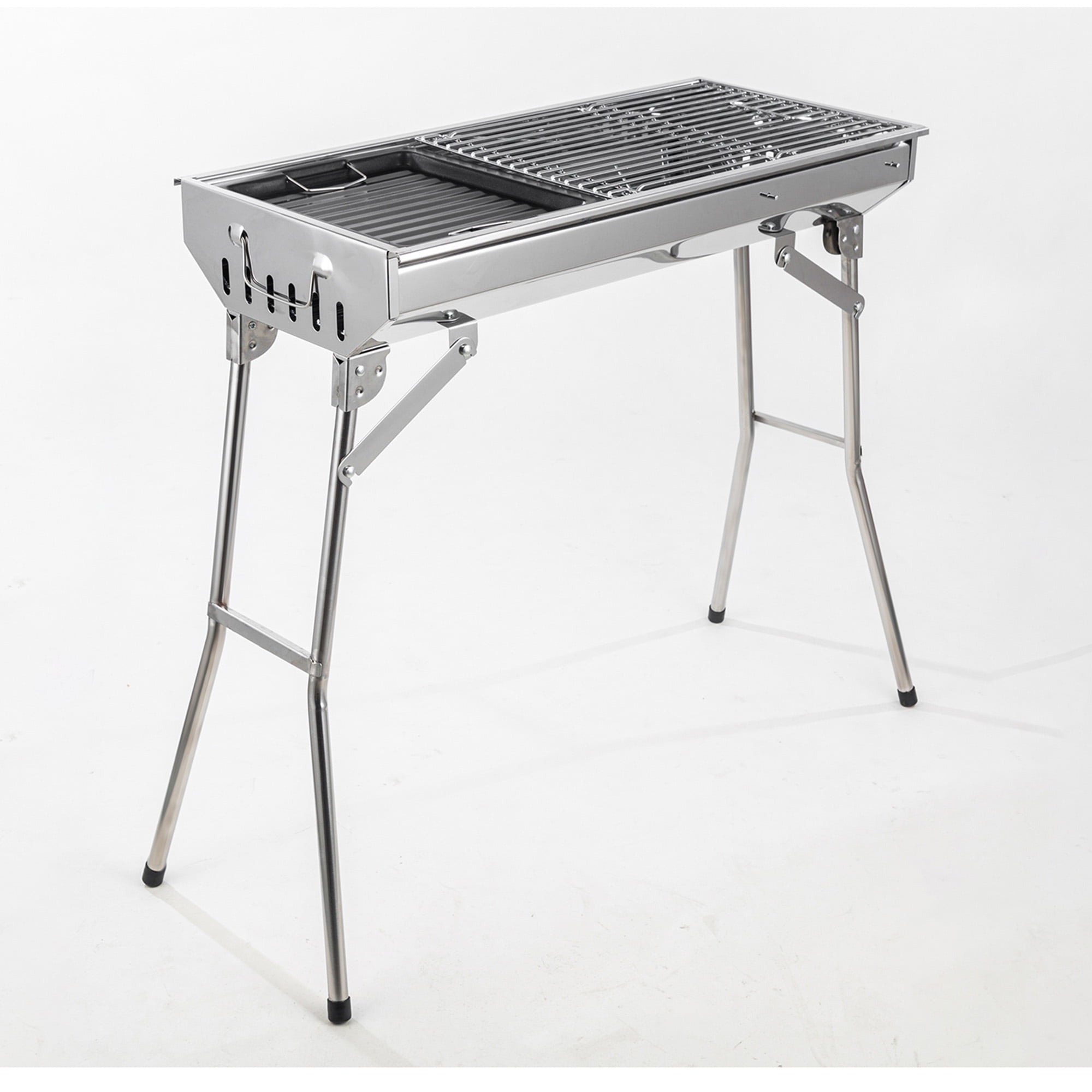22 Barbecue Grill BBQ Grill Charcoal Portable Charcoal Grill for Outdoor Grilling Foldable Stainless Steel Barbecue Grill BBQ Stove Outdoor Camping Charcoal Grill 33 14cm