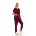 thumbnail image 4 of HEAL+WEAR Soft Stretch Scrub Set 4-Way Stretch V-Neck Top & Cargo Jogger Pants for Women, 4 of 6