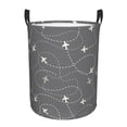 thumbnail image 6 of Lsque Airplane Routes Around The World pattern Laundry Hamper Basket, Tall Woven Rope Hamper Basket for Clothes, Lightweight Storage Basket, Collapsible Waterproof-Small, 6 of 8