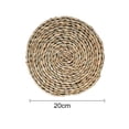 thumbnail image 6 of Pebbuoy Table Placemat Wear-resistant Handwoven Cattail Grass Placemat Heat Resistant Table Mat for Home Decoration, 6 of 6