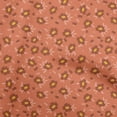 thumbnail image 1 of oneOone Tissu en Coton Cambric Pêche Foncé Feuilles & Trèfle Projets de Couture Tissu Imprimé au Mètre 42 Pouces de Large, 1 of 5