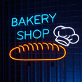 thumbnail image 2 of C-craft Bakery Shop Neon Sign Wall Art Cupcake Bake Neon Lights Lobby Wall Decor, 2 of 5
