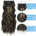 thumbnail image 2 of LELINTA 4Pcs 11 Clips 20 Inch Wavy Curly Full Head Clip in Synthetic Hair Extensions Hairpieces Golden Brown & Bleach Blonde Mixed Hair Extensions Synthetic Fiber Clips For Women, 2 of 8