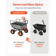thumbnail image 2 of VEVOR Garden Dump Cart, 1200 lbs Poly Dump Cart, Garden Carts Dumps Wagon with Storage Fence, 2-in-1 Convertible Handle, 90° Quick-Dumps Mechanism, 180° Swivel Wheels, Yard Wagon for Plants, Soil, 2 of 9