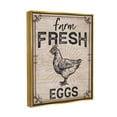 thumbnail image 3 of Farm Fresh Eggs Vintage Hen Animals & Insects Graphic Art Metallic Gold Framed Art Print Wall Art, 3 of 6