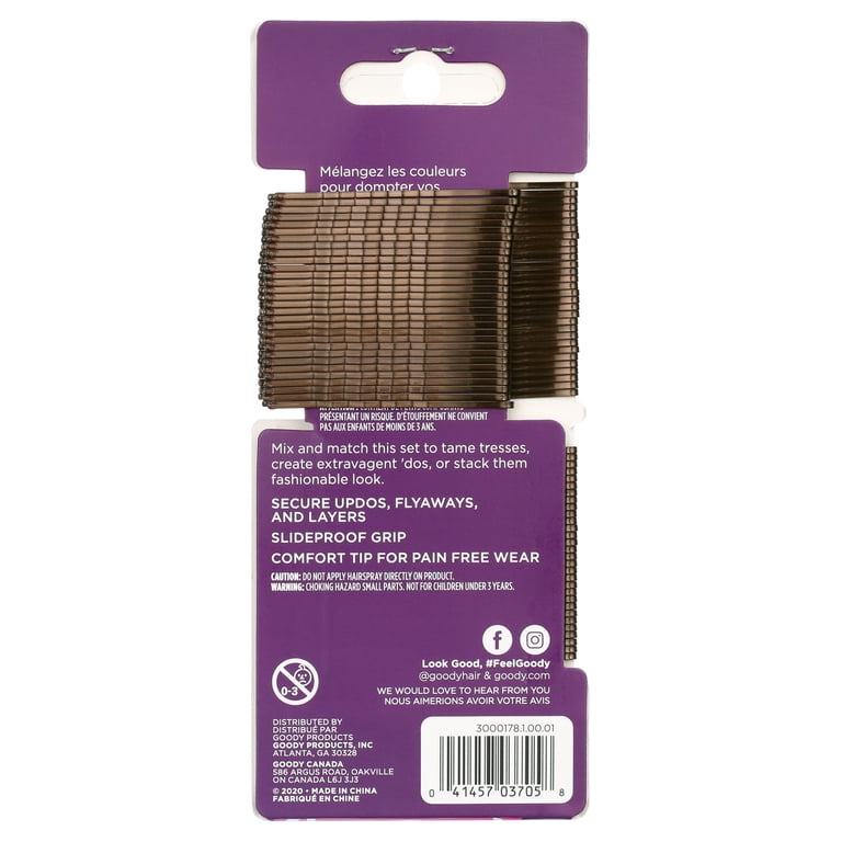 Goody Bobby Pins Slide-proof Grip, Secure Hold, Small, Hair  display picture 2