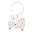 thumbnail image 3 of Tocador de princesa de madera para niños pequeños, tocador de maquillaje, juguetes de motricidad fina, juego de rol Montessori con espejo para regalo, 3 of 9