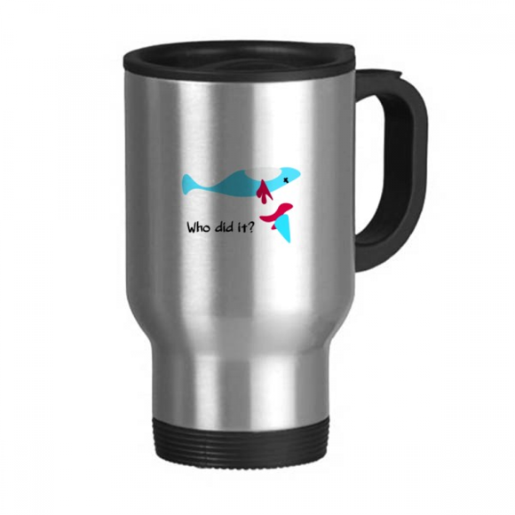 Killed Animals Hunts Art Deco Fashion Travel Mug Flip Lid Stainless Steel Cup Car Tumbler Thermos