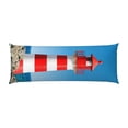 thumbnail image 2 of Body Pillow Cover, Red And White Lighthouse Body Pillow Cases with Zipper Soft Breathable Smooth Skin Friendly Long Pillow Case 20x60 inches, 1Pcs, 2 of 7