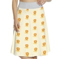 thumbnail image 1 of Women's Lion Striped Backdrop Safari Animal A-line Printed Skirt Casual Wear, M, Orange Pale Yellow, by Ambesonne, 1 of 1