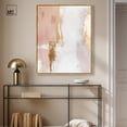 thumbnail image 3 of Golden Glow on Pink Canvas Abstract Earth Tone by Art Remedy, Gold Frame, 30 x 36, 3 of 7