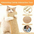 thumbnail image 3 of Natural Sisal Catnip Kicker Pillow, Interactive Dental Chew Toy with Organic 8000mg Herbal Blend for Indoor Scratching, Teething & Play, 3 of 7