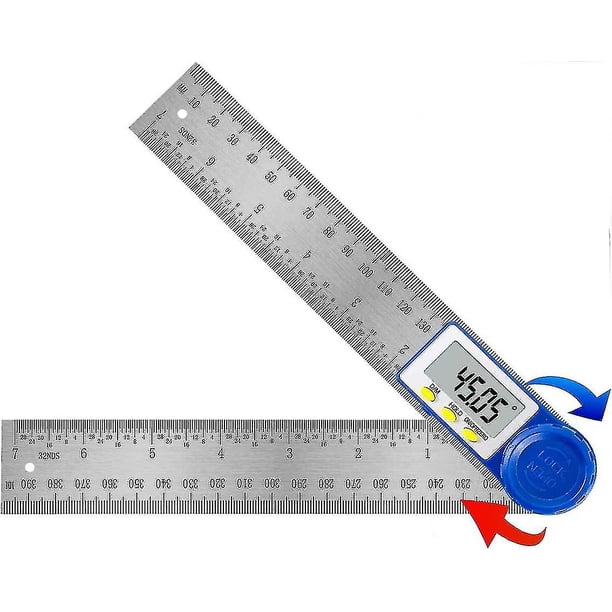Regla digital, menos regla de acero para y bisel, rango de medición 360, regla de acero para bricolaje, manualidades y pasatiempos