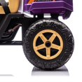 thumbnail image 6 of 24v Ride on Toys Two-seater UTV, with Automatic Tipping Bucket, Rear wheel Suspension, Slow start, LED light,USB, Bluetooth Music, Electric Car for Kids Ages 3-8, Purple, 6 of 7