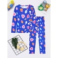 thumbnail image 6 of WIBACKER 1-12Years Kids Girls Pajamas Set Toddler Girl Long Sleeve Tops and Pants 2 Piece Pjs Sleepwear Ice Cream Jammies, 6 of 14