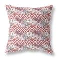 thumbnail image 6 of Lily Garden Stripes Indoor/Outdoor Pillow in Red White 26x26, 6 of 7
