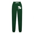 thumbnail image 4 of miqiqism Clearance Womens Valentines Pant Casual High Waisted Sweatpants Cute Heart Trousers Trendy Drawstring Pants Athletic Lightweight Soft Outfits,01_Green,X-Large, 4 of 4
