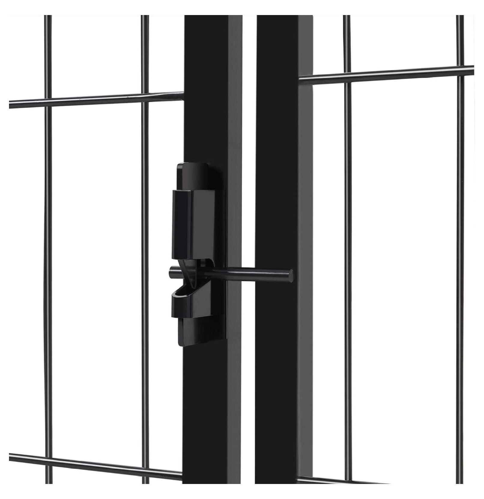Portable Pet Playpen 32-Inch 6 Panel Heavy Duty Metal Fence Cage for Dog Puppy Cat Rabbit Indoor Outdoor Kennel Black
