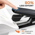 thumbnail image 4 of MarsRock Effortless Stapler for Desk with 40-50 Sheet Capacity, 2000 Staples, 1-Touch Stapling, Ergonomic & Easy to Load Desktop Staplers, Heavy Duty Stapler, and Magnetic Staple Remover, Black, 4 of 8