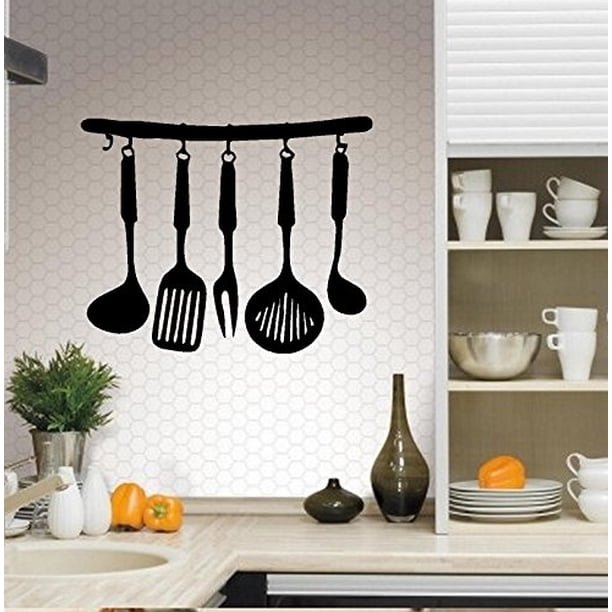 Decal ~ Cooking Utensils ~ Wall Decal, 13" x 16" - Walmart.com ...