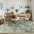thumbnail image 3 of BERTHMEER 9'x12' Large Area Rugs for Living Room Bedroom Office Dining Room Washable Modern Non-lip Abstract Rugs,Green&Golden, 3 of 7