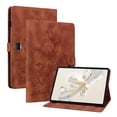 thumbnail image 2 of Case for Honor Pad 9/Honor Tablet 9 HEY2-W09 12.1 inch, Embossed Flower PU Leather Flip Wallet Folio Stand Cover, Brown, 2 of 7