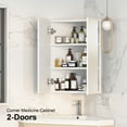 thumbnail image 6 of Hironpal Bathroom Corner Mirror Cabinet,18" x 24" 2 Doors Medicine Cabinet Wall Mounted,White, 6 of 7