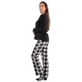 thumbnail image 2 of Just Love Henley Pants Set with Socks for Women 6732-10441-XL (White Black - Buffalo Plaid, Large), 2 of 4