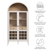 Nolan Arched Bar Cabinet in Ivory