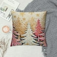 thumbnail image 2 of Nawypu  Pink Christmas Tree Merry Christmas Throw Pillow Cover, Pink Christmas Cushion Case Decoration for Sofa Couch, 2 of 5
