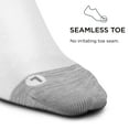 thumbnail image 4 of Feetures Plantar Fasciitis Relief Ultra Light Cushion Ankle Sock - No Show Socks with Heel Tab - White, S (1 Pair), 4 of 6
