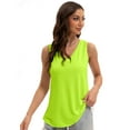 thumbnail image 3 of Womens V Neck Summer Tank Tops Trendy Casual Loose Fit Flowy Sleeveless Shirts, 3 of 6