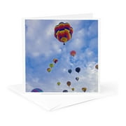 3dRose, USA, New Mexico, Albuquerque International Balloon Fiesta., 1 Greeting Card with envelope