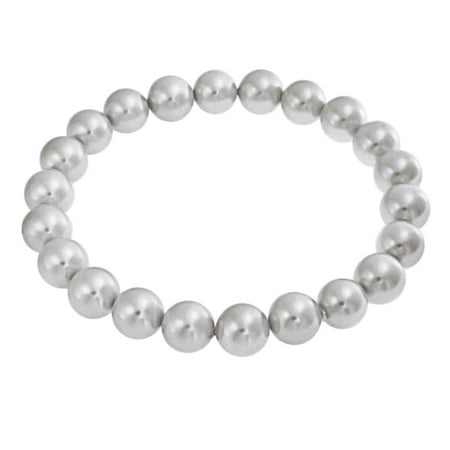 - Bling Jewelry Simulated Pearl Stretch Bracelet 10mm