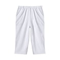 thumbnail image 6 of CATALOG CLASSICS Womens Capri Pants with pockets Elastic Waist Pants - White, XL, 6 of 7