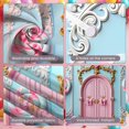 thumbnail image 4 of Pink Theme Candy Banner Pastel Colors Sweet Display Lollipop Design Cupcake Decor Fairy Tale Backdrop for Kids Party Birthday Celebration Photo Backdrop, 4 of 9