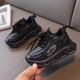 thumbnail image 5 of WAVSUF Kids Girls Casual Sneakers Soft Breathable Slip On Light Up Casual Play Flat Shoes Black 7 Toddler, 5 of 7