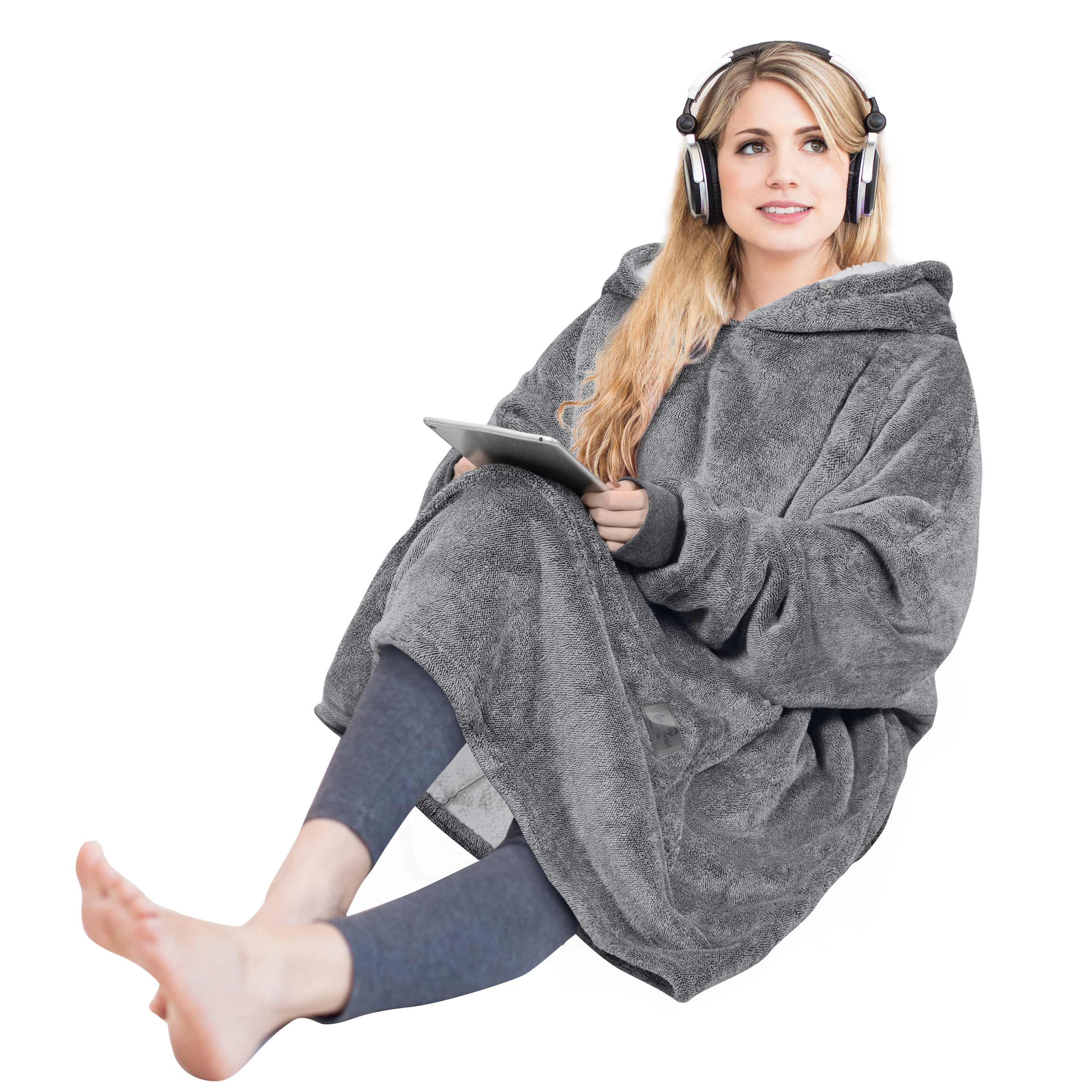 Solaris Oversized Sherpa, Unisex, Christmas Wearable Blanket Hoodie (Adult Women's Men's)