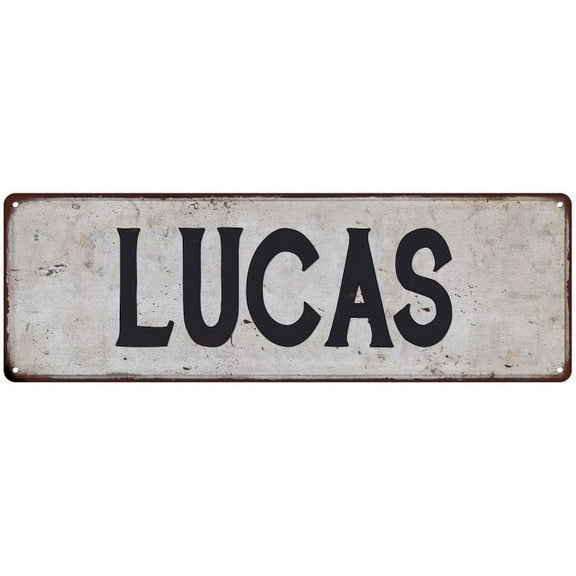 LUCAS Vintage Look Gift Rustic Chic Metal Sign 6x18 206180036206